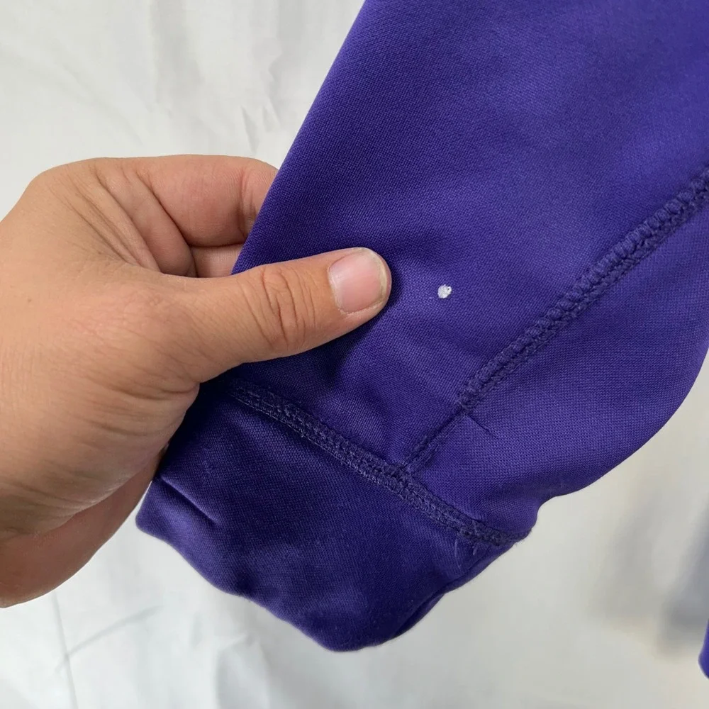 Nike LSU Tigers Hoodie Kids Medium Purple Therma-FIT Pullover Sweatshirt